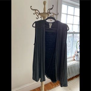 Chico’s Long vest w/pockets